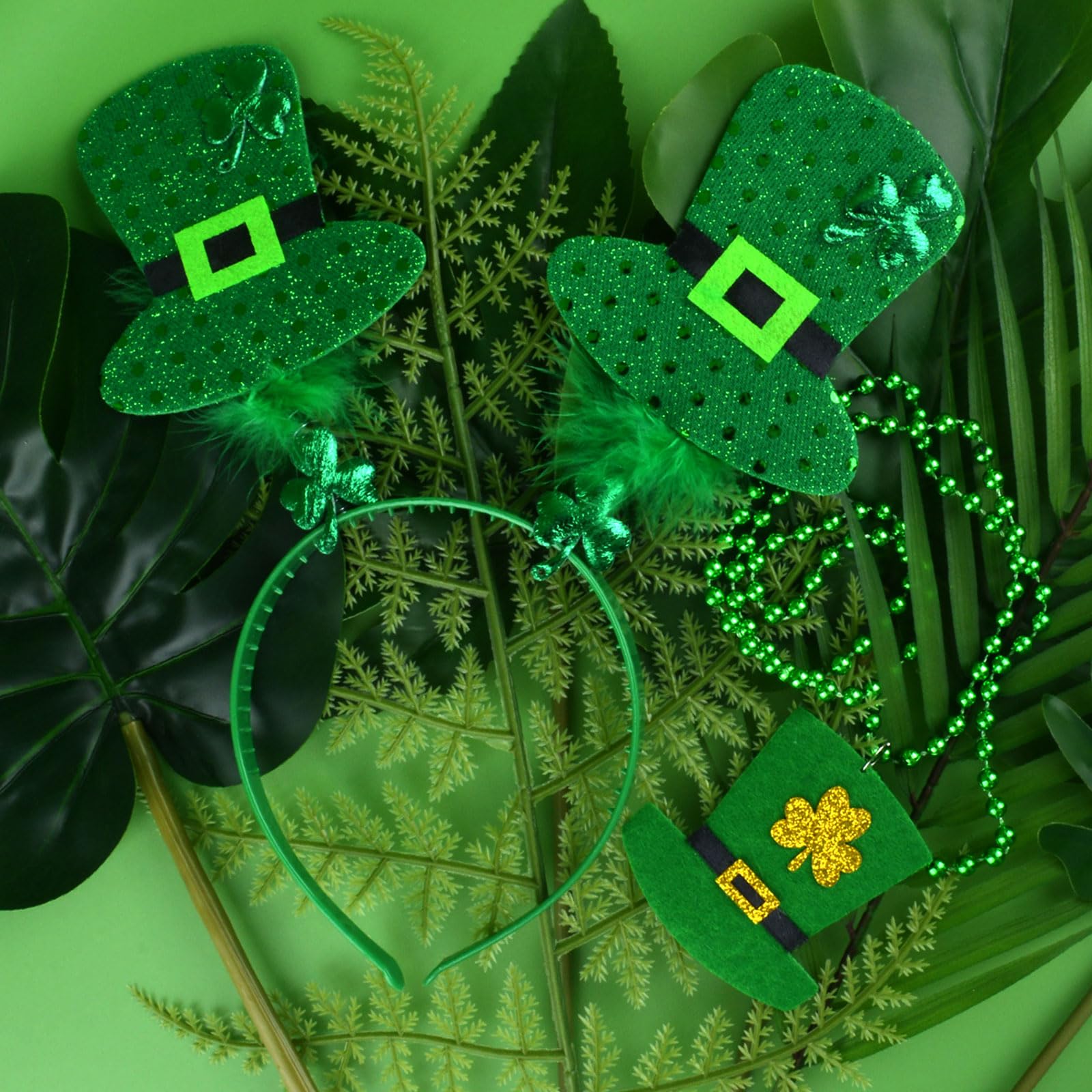 MUNSKT Irish Hat Head Bopper with Shamrock and Green, Hair Band Fancy Dress Adult Kids Party Accessory - Image 3