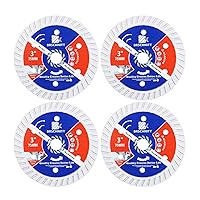 Vista 13 de Hoja de diamante para mampostería, 10 pulgadas (9.843 in) con eje de 1"-4/5"-5/8" disco de corte de diamante continuo seco/húmedo para granito