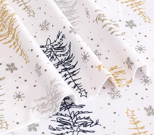 Vista 312 de RUVANTI Juego de sábanas de franela 100% algodón, tamaño matrimonial, 4 piezas, Alpine Serenity Serenidad alpina