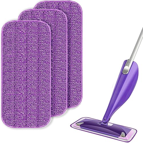 Paquete de 3 almohadillas reutilizables para trapeador compatibles con trapeadores Swiffer Wet Jet, repuestos de almohadillas de chorro húmedo,