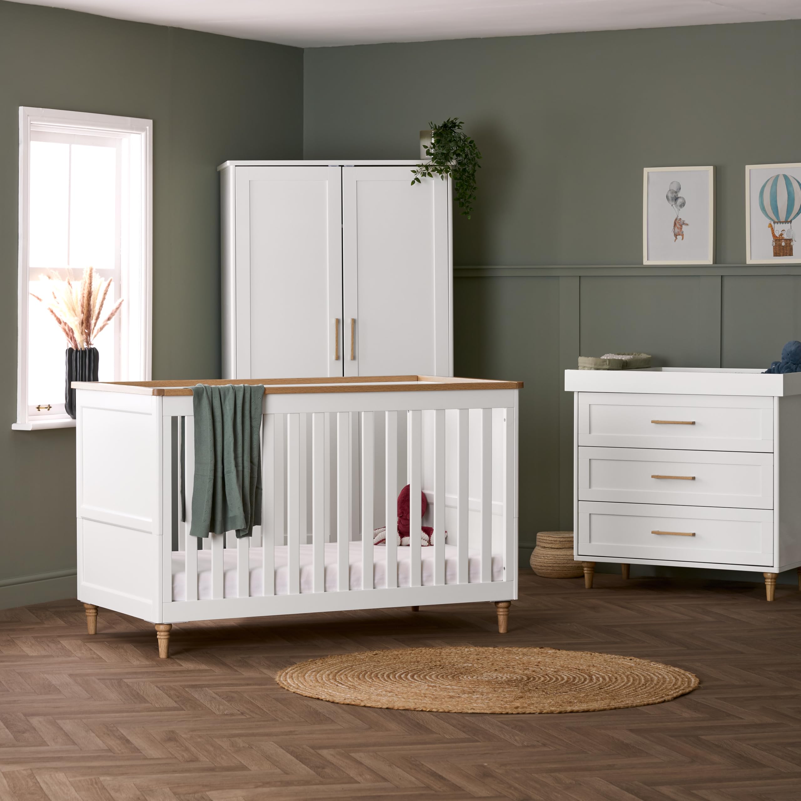 Obaby Orla 3 Piece Room Set White & Natural
