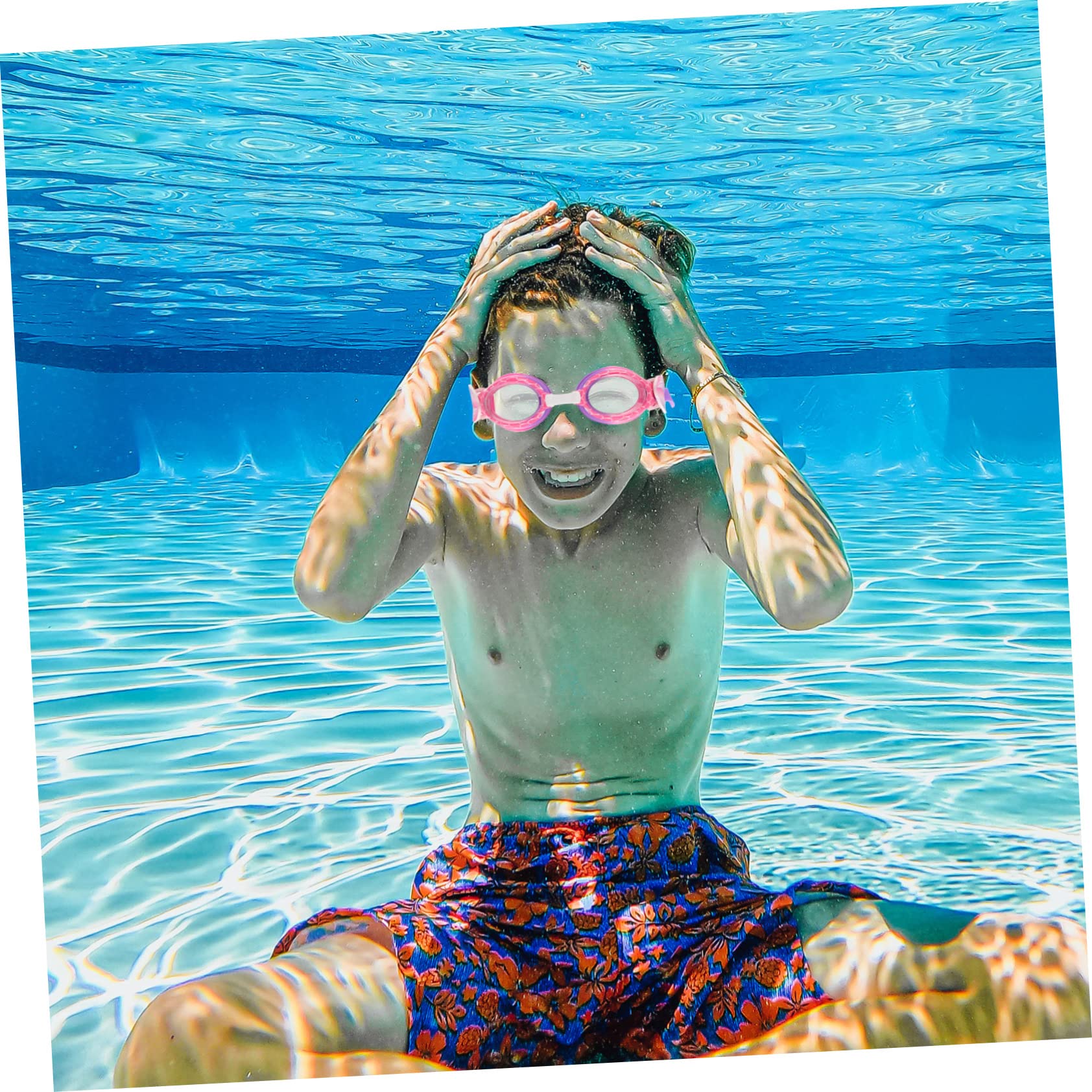 HEMOTON Occhialini per Appannamento Design Piscina Occhiali Impermeabili e Regolabili per Ragazze