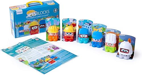 Miniland Job Blocks Juego de mesa para niños pequeños de 2 años - edad preescolar 4 enseña carreras diversidad desarrollo de idiomas divertidos Miniland Job Blocks Juego de mesa para niños pequeños de 2 años - edad preescolar 4 enseña carreras diversidad desarrollo de idiomas divertidos