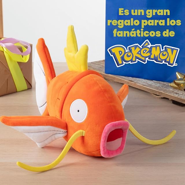 Foto 5 de 5 de Pokémon Magikarp - Peluche de 8 Pulgadas, Figura de generación 1, auténtico Juguete de pez de Peluche Suave…