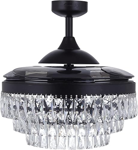 Miniatura 4 de Fanaway Lucci Air Veil 21292201 - Ventilador de techo, hoja retráctil de bajo consumo y estética de diseño único, color negro, 48 pulgadas