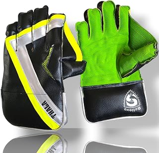 PVC Rubber Cricket Wicket Keeping Gloves, Boys & Youth-Thala-Champion (Colour May Vary) Assorted