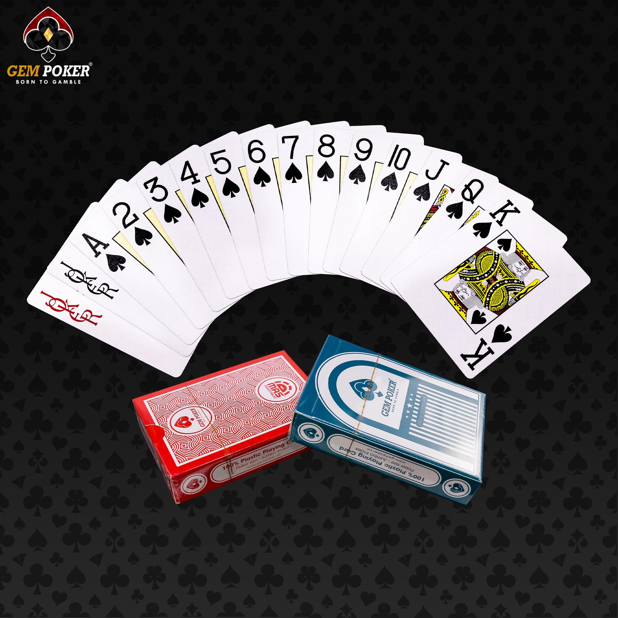 Carte da gioco 100% in plastica, set di carte da poker a 2 mazzi, dimensioni da poker, buona flessibilità e durata, impermeabili e lavabili, carte da gioco professionali per Texas Hold'em