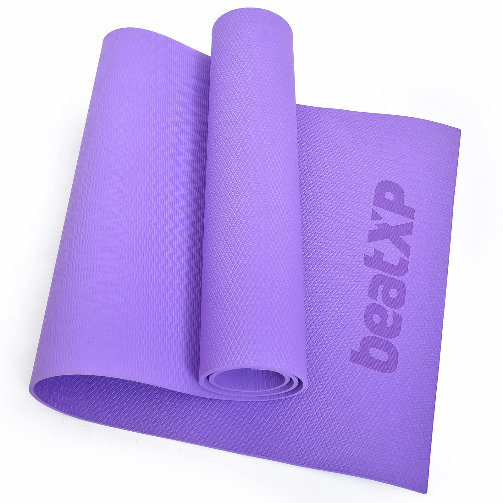 BeatXP 6mm Textured Surface, Extra Thick, High Resilience Exercise Mat with Carry Strap For Meditation, Pilates, Stretching, Floor & Gym Fitness Workouts Ideal For Men and Women , Purple (B09HQV3DTT) Amazon Price History, Amazon Price Tracker
