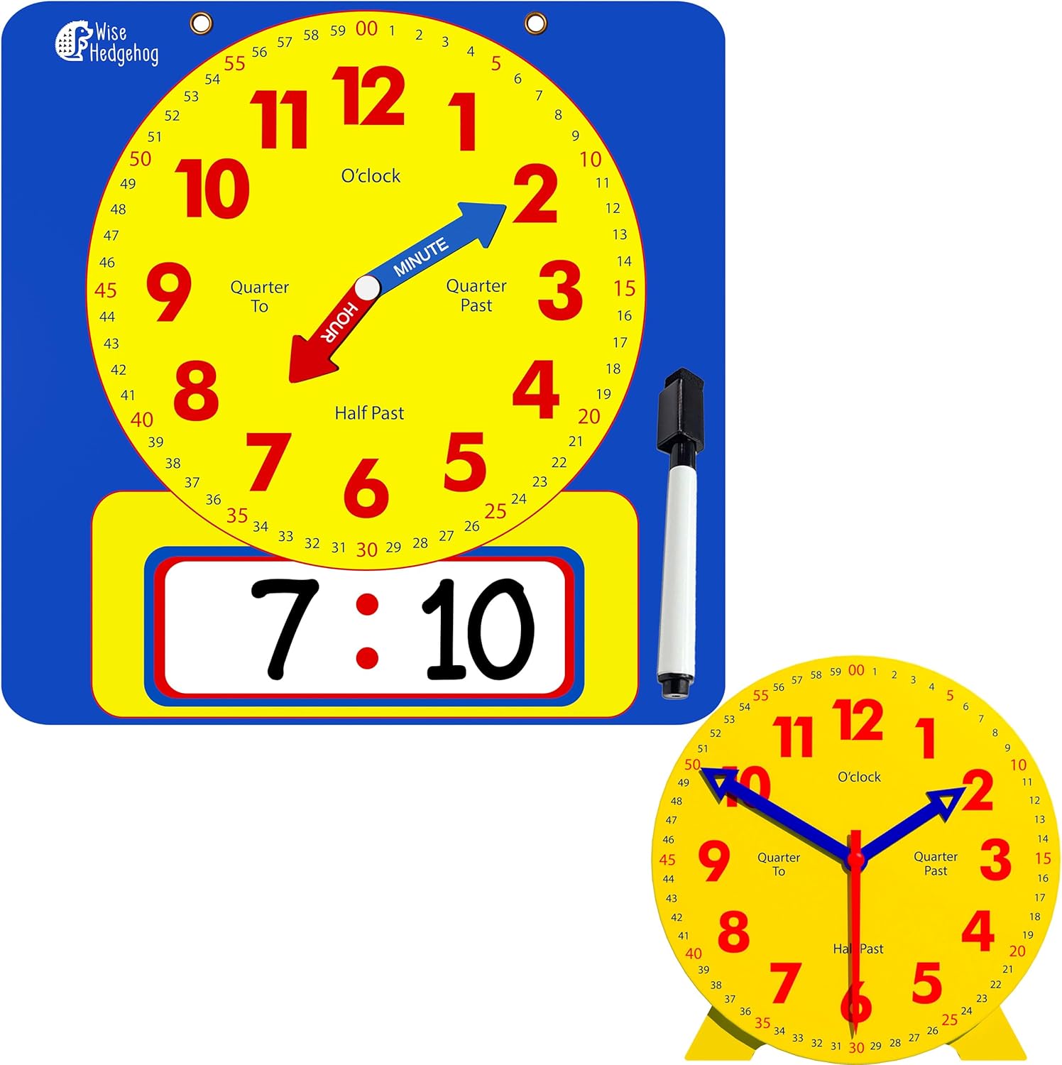 WISE HEDGEHOG Learning Clock Bundle Large Demonstration