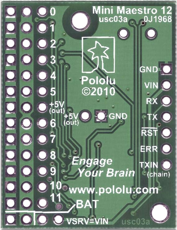 Mini Maestro 12-Channel USB Servo Controller