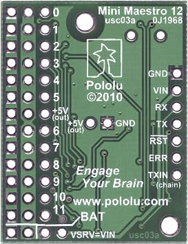 Mini Maestro 12-Channel USB Servo Controller