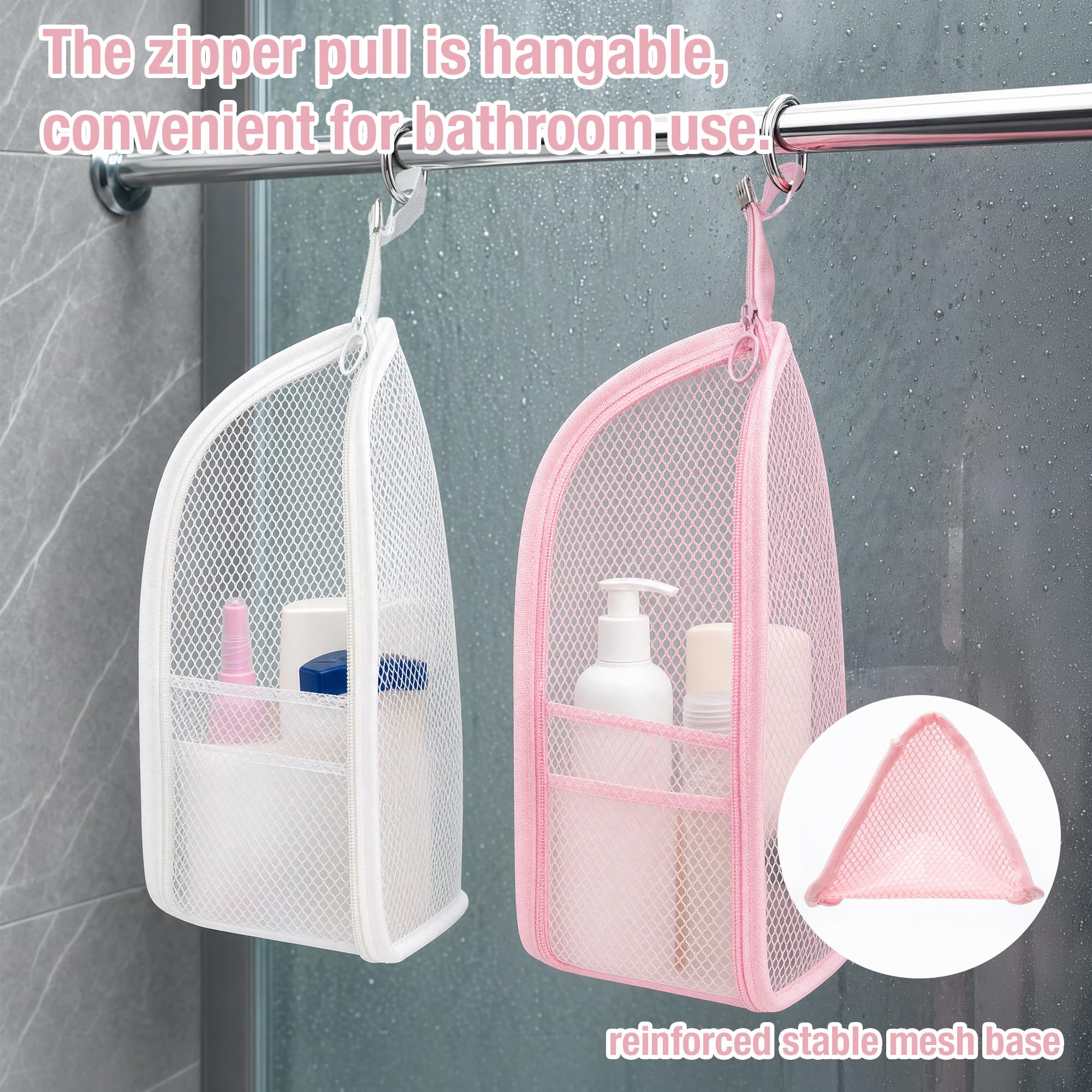 Neceser de pie de 3 piezas – Organizador de viaje plegable portátil con cremallera y bucle, malla EVA de gran capacidad, bolsa impermeable para baño, embalaje de maleta, artículos de tocador
