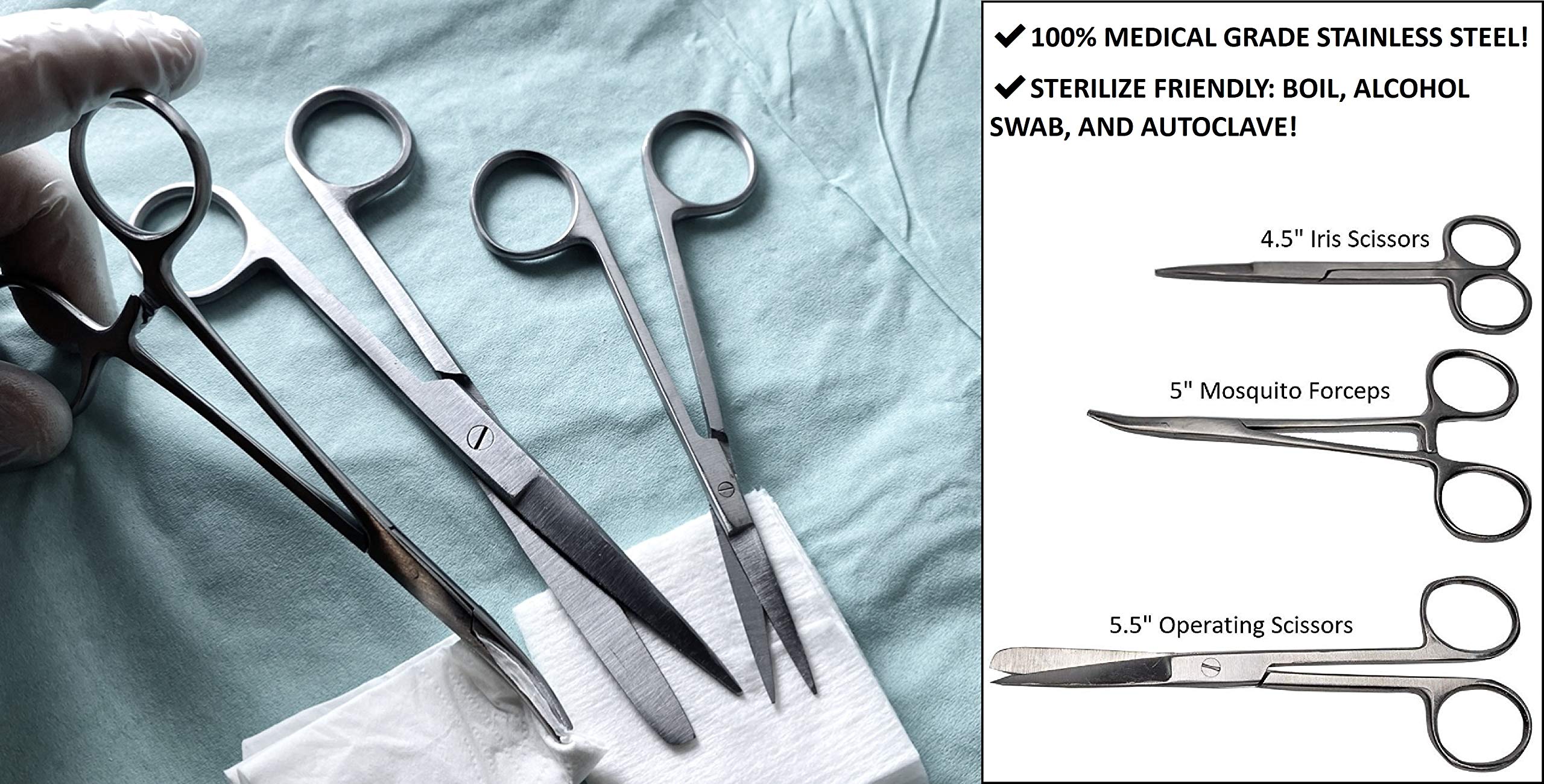 Dissection Kit 22 Pieces Frog Dissection Kit, Pig Dissection Kit, for