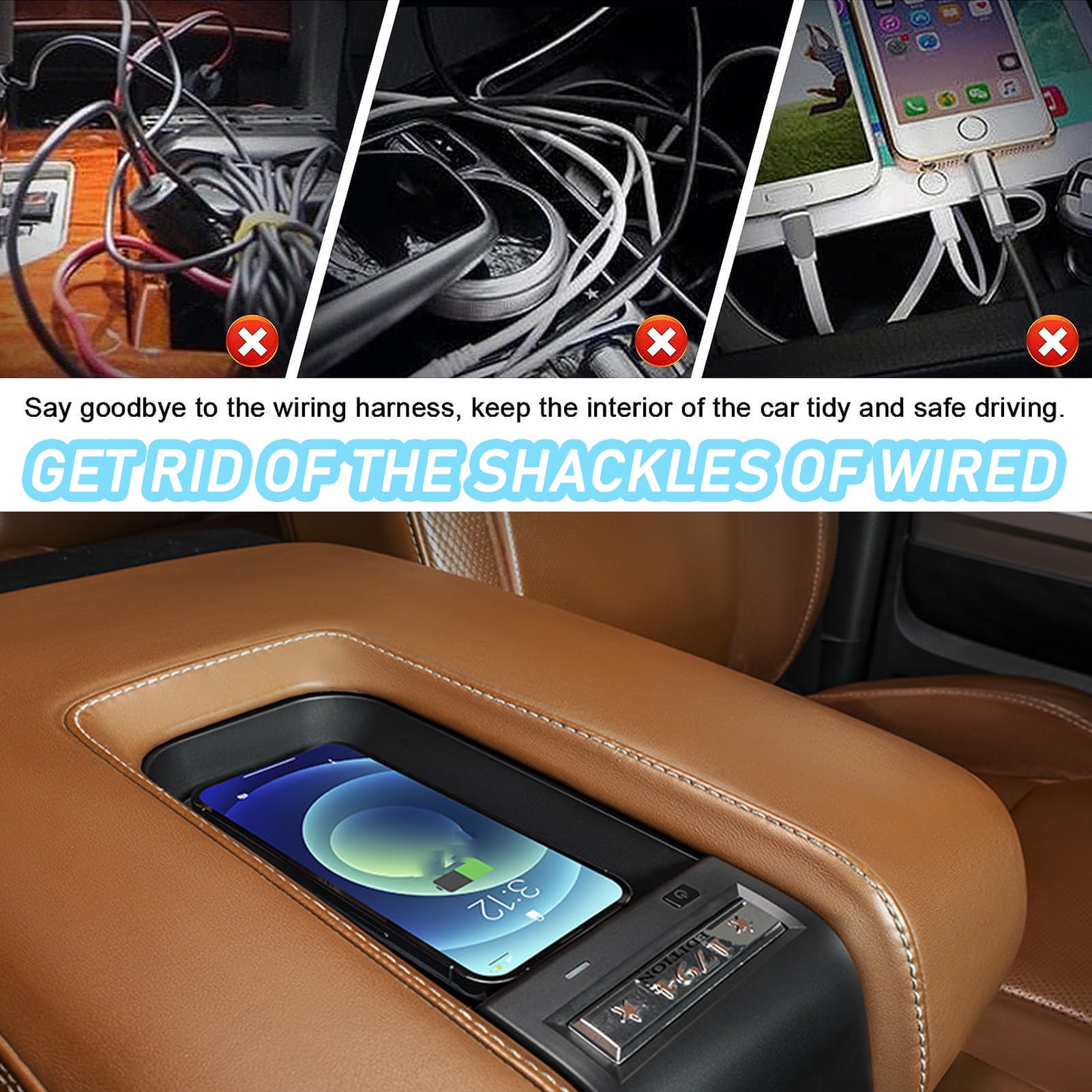 Amazon.co.jp: 車載 ワイヤレス充電器 トヨタ タンドラ (2014-2021 