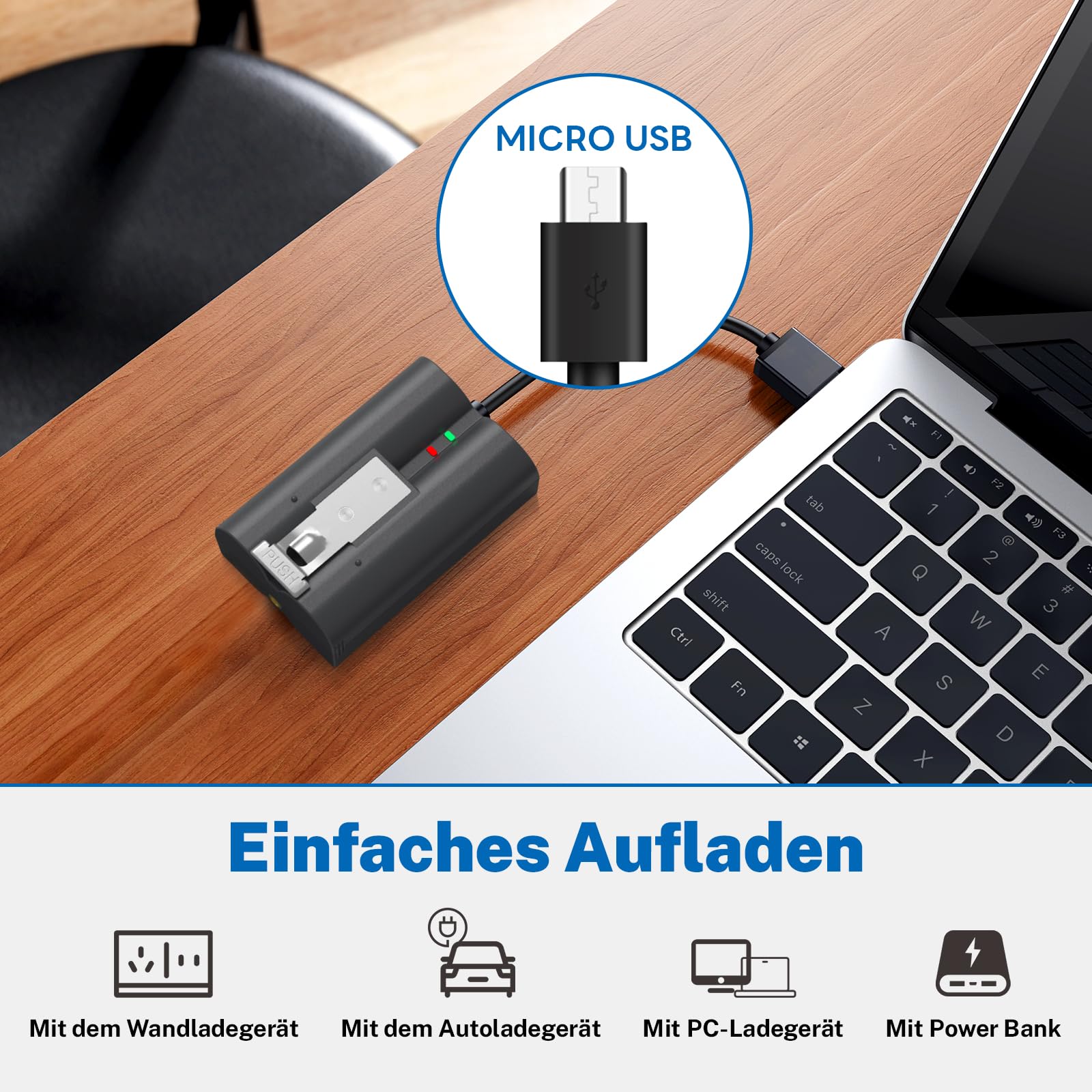 4 Stück Upgraded 7200mAh Ersatz für Ring Akku, Langlebige Li-Ion Kamera Akku kompatibel mit Ring-Doorbell 2/3/4/3plus, Stick Up Cam Akku (2nd/3rd Gen) /Spotlight Cam/Peephole Cam
