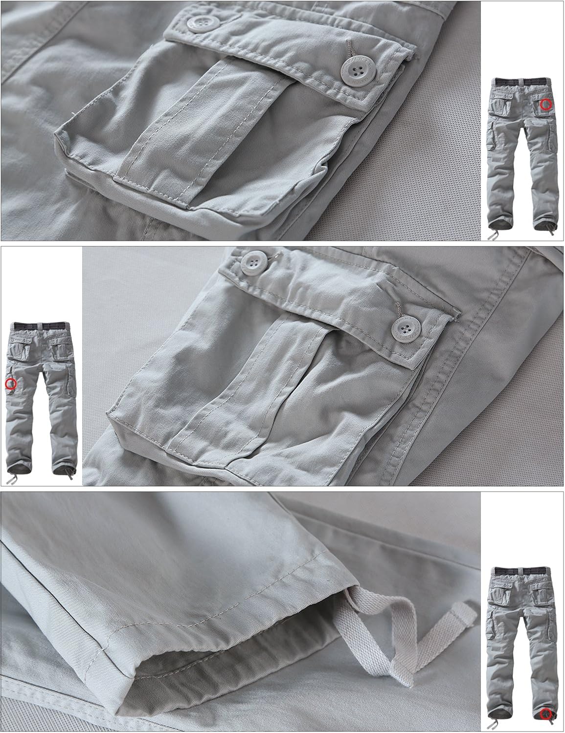 Match Men's Athletic-Fit Cargo Pants 36 6057 Bluish Purple