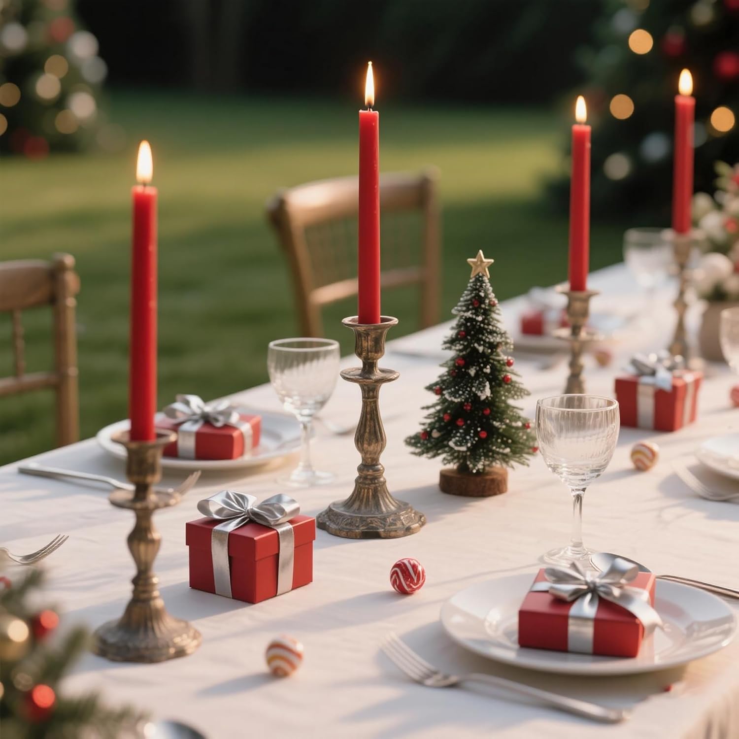 8 Pack 10 Inch Burgundy Smooth Taper Candle Set, 7/8 Inch Unscented Driples Candlesticks for Home Decoration, 6-7 Hours Burn - Image 3