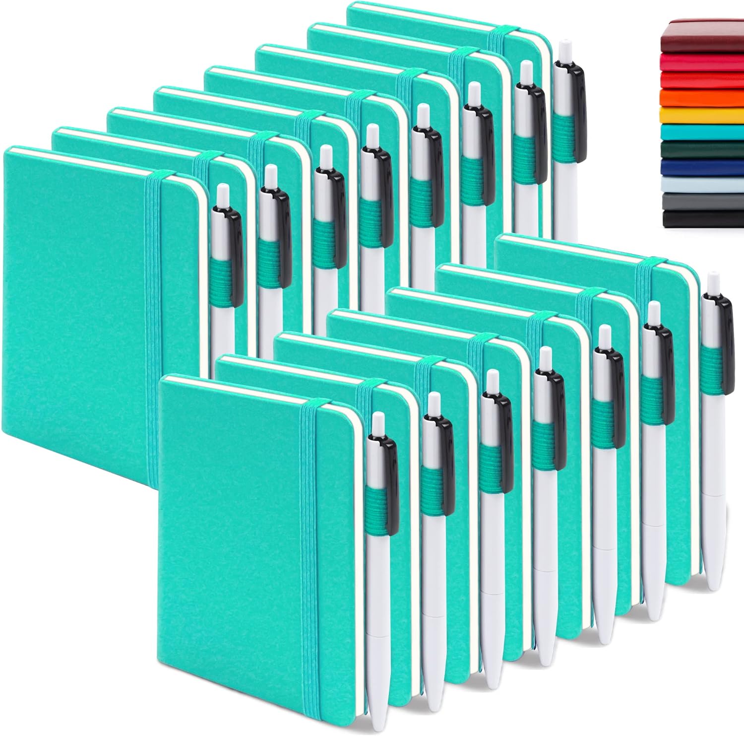 feela 15 Pack Pocket Small Notebooks Bulk, Mini Cute