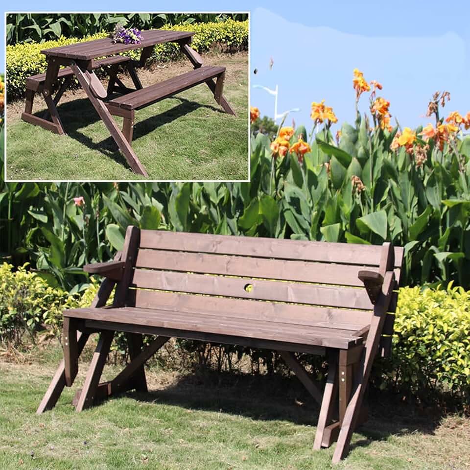 Amazon.es: mesas rusticas de madera: Jardín