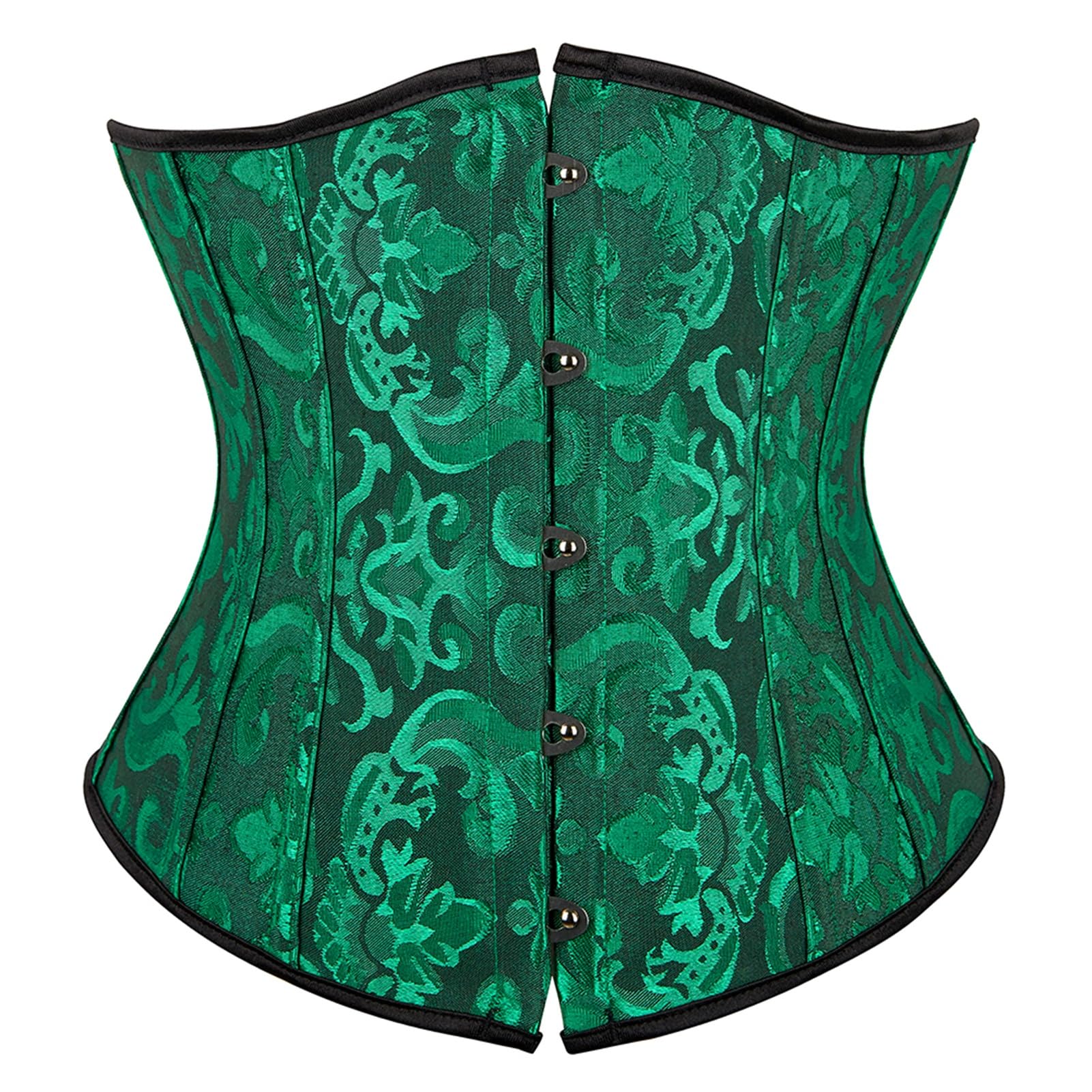 Zhitunemi Halloween Costumes Woman 2025: Black Underbust Corset Top for Women Pirate Costume - Corsets for Pirate Theme Party