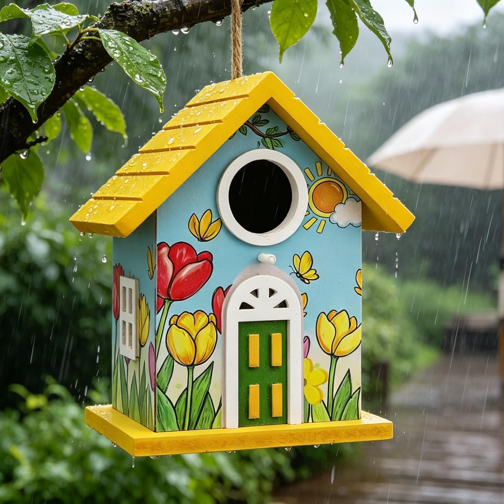 Vogelhäuser - Deko Holz Vogelhaus Outdoor Hängendes Vogelhaus Garde
