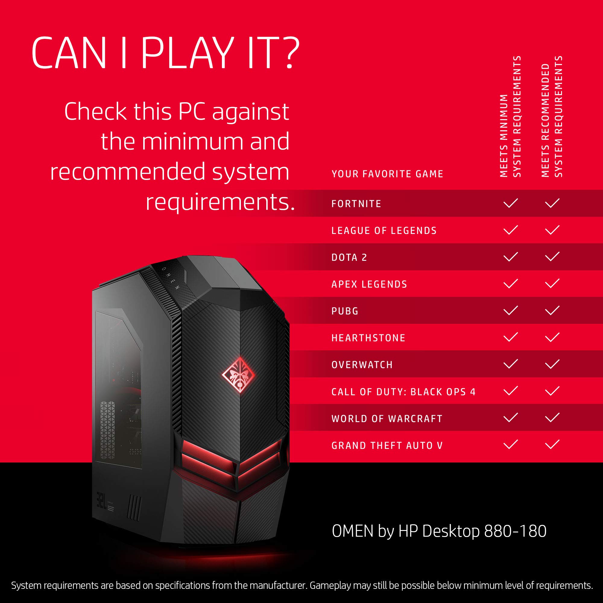 OMEN by HP Gaming Desktop Computer, Intel Core i7-8700K Processor 