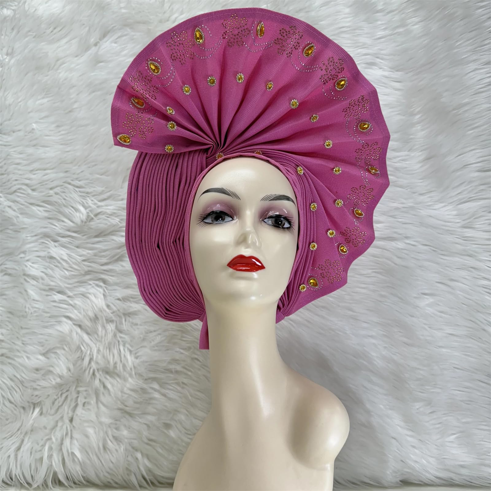 Turbante de boda nigeriano, turbante africano, para mujer, turbante nigeriano