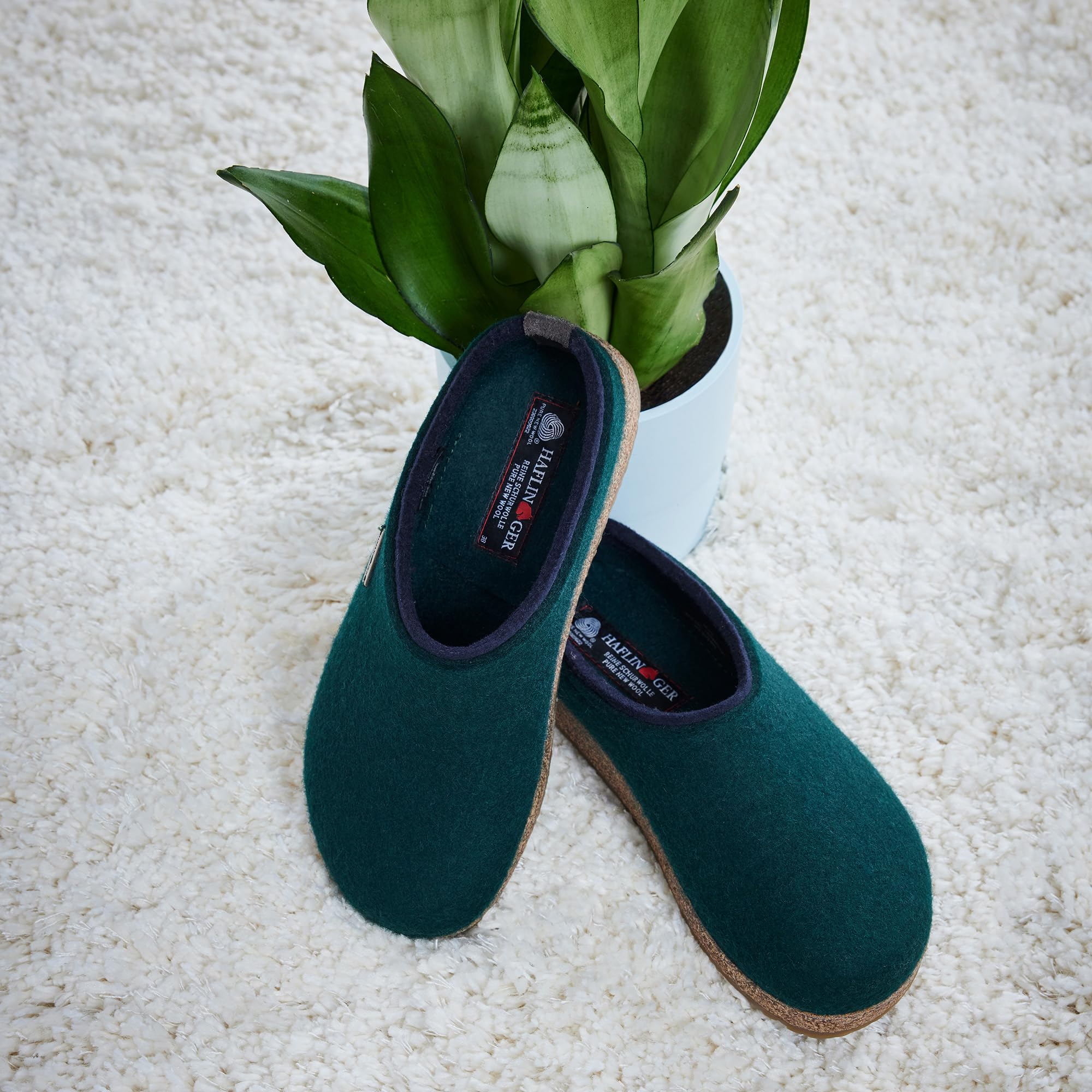 HAFLINGER Grizzly Kris Filzpantoffel Hausschuh Filzclog