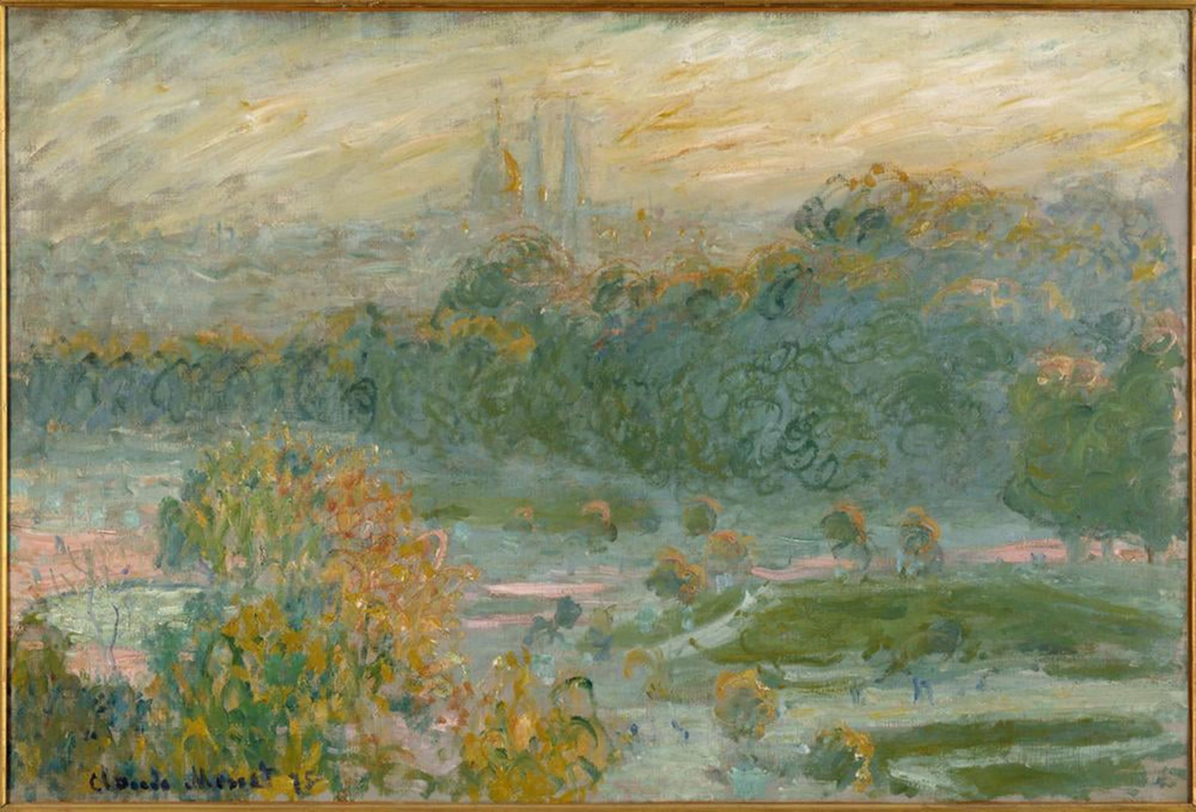 SERENDIPITP Retro Picture Poster Wall Art Pictures Painting the Tuileries by Claude Monet Wall Art Canvas Print for Wall Decor 60x90cm