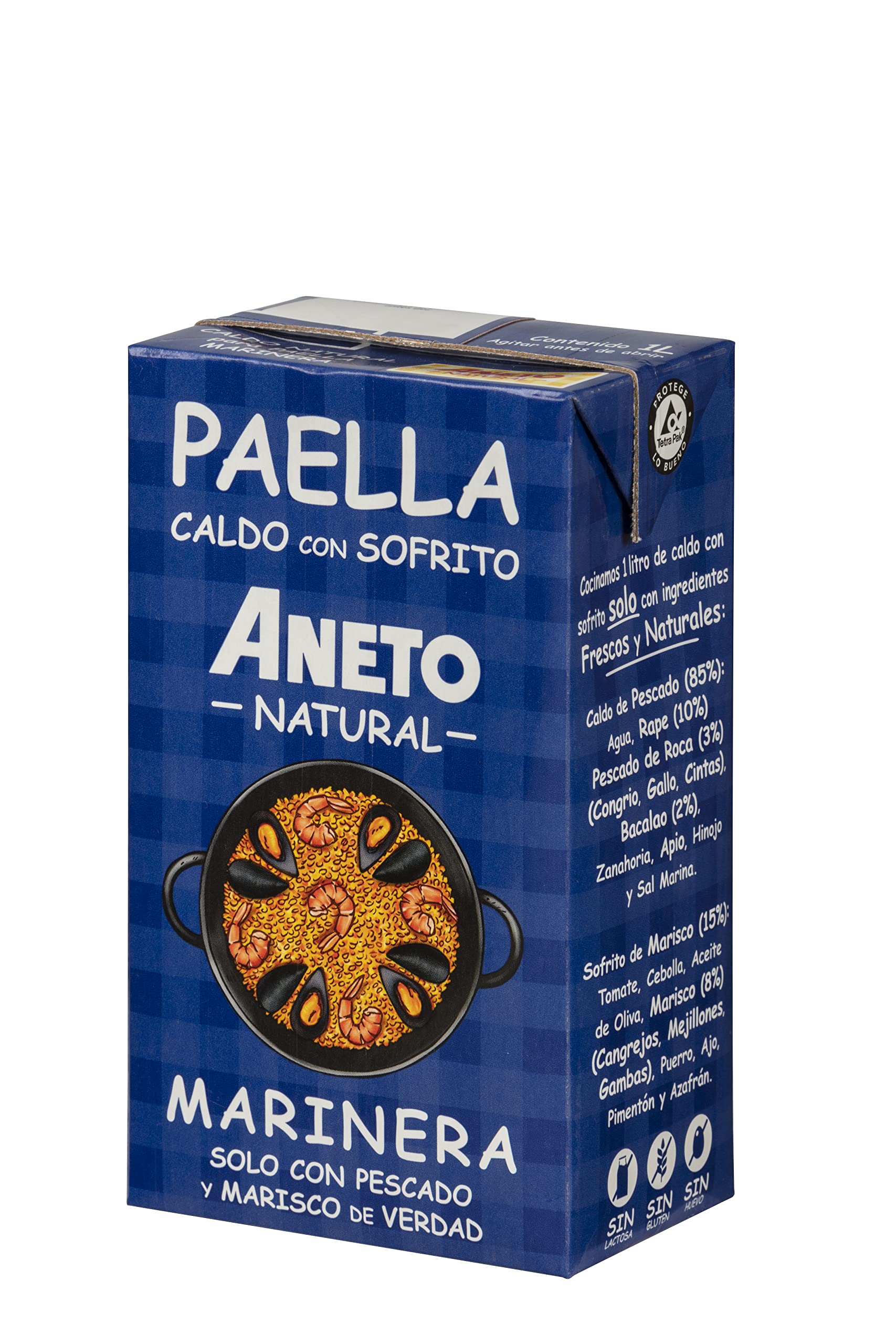 Aneto Brühe für Paella mit Fisch und Meeresfrüchten 6 x 1 l