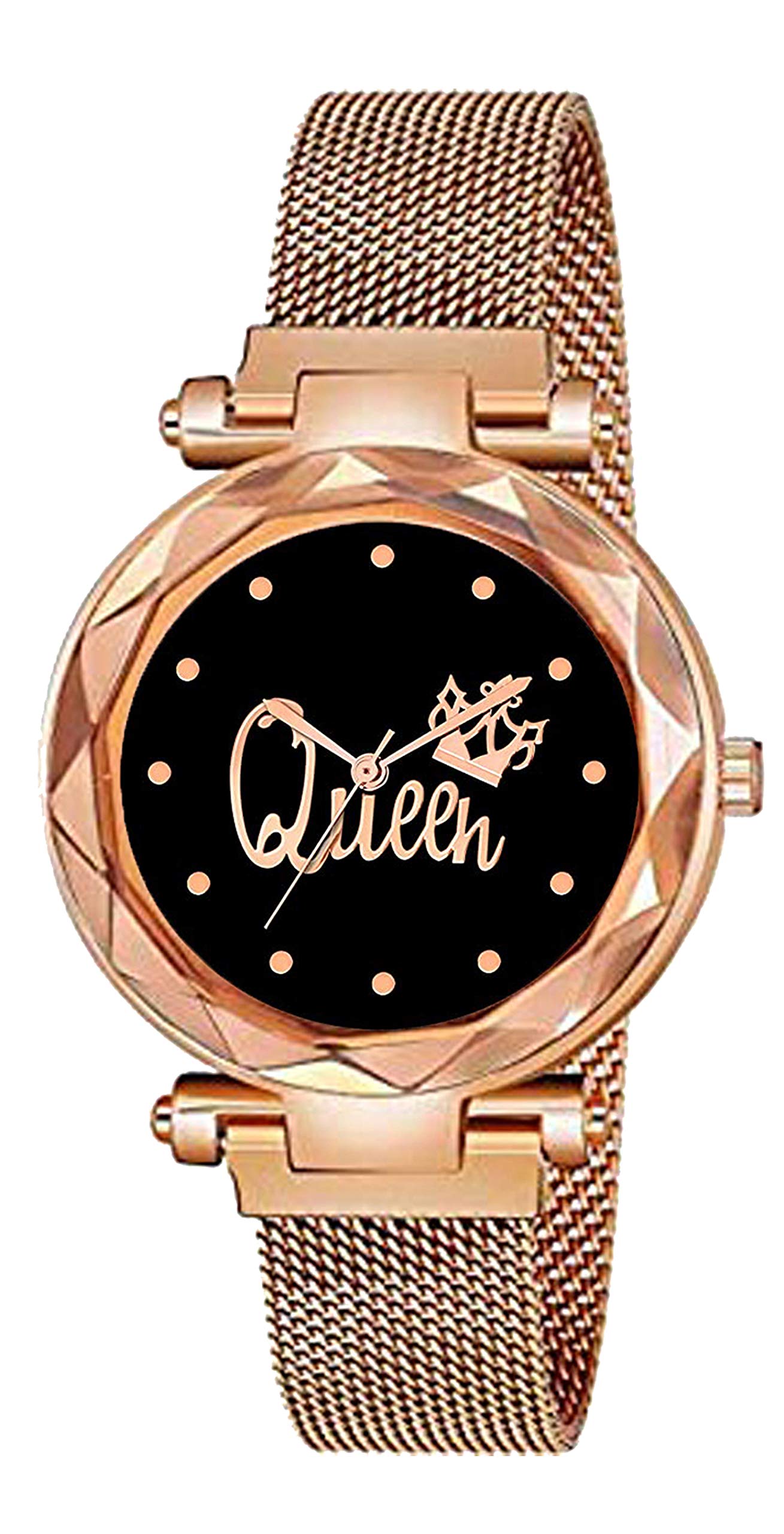 casera Queen Dial Magnetic Strap Black and Rose Gold Women Watch (Rose Gold) (B08RW3DP6B) Amazon Price History, Amazon Price Tracker