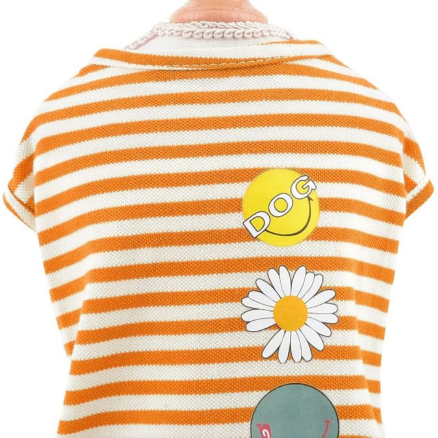 Foto 5 de 8 de PAIDEFUL Camisas a Rayas para Perros Pequeños Medianos Gatos Chaleco de Algodón Suave Camiseta sin Mangas…