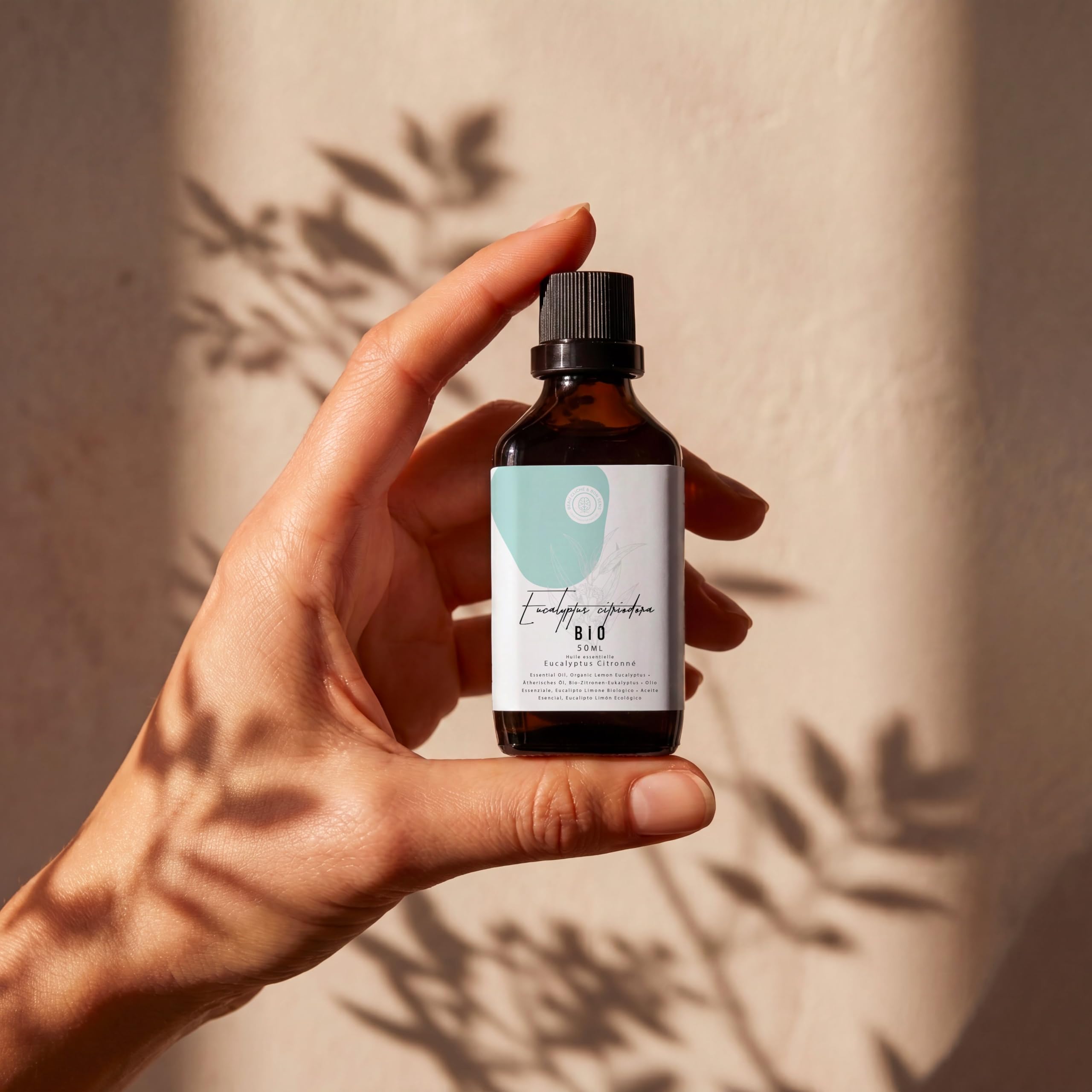 50ml Olio Essenziale Eucalipto Limone BIO (Eucalyptus Citriodora) - 100% Puro, Naturale e Biologico per Diffusore, Aromaterapia, DIY, Candele