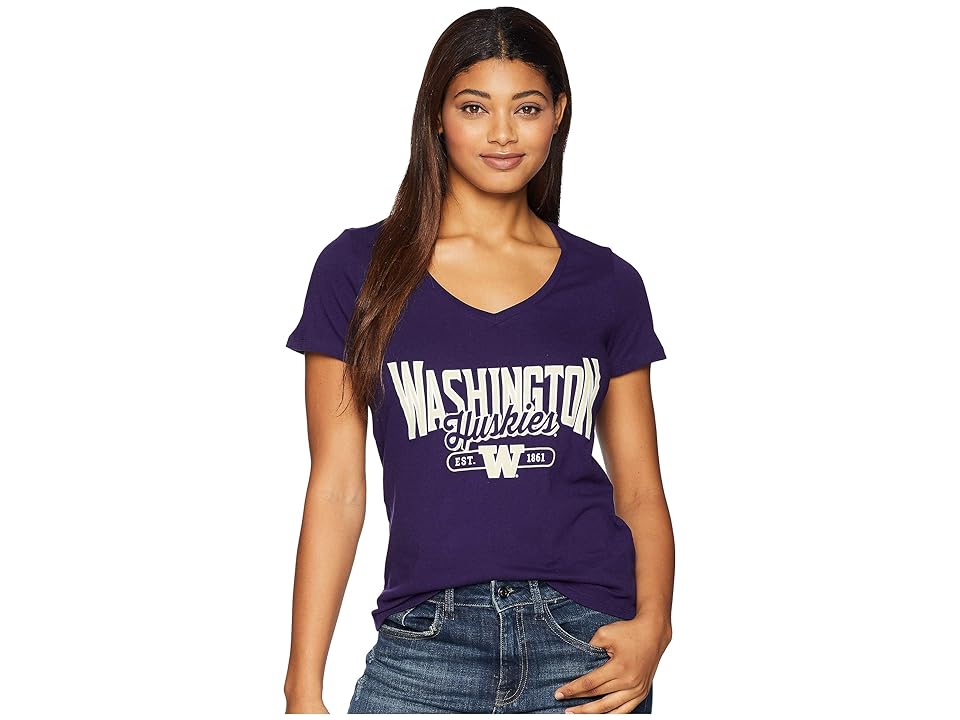 

Champion College Washington Huskies University V-Neck Tee (Champion Purple) Women's T Shirt