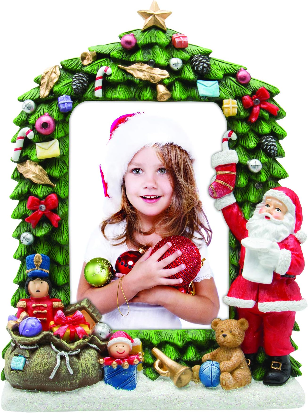 Fine Photo Gifts 4" x 6" Light Up Christmas Tree Resin Picture Frame