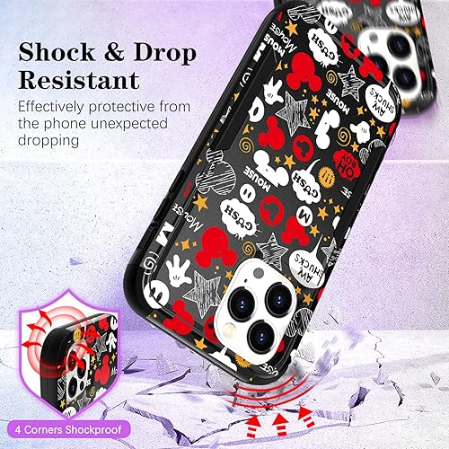 Miniatura 5 de Oqplog Funda de teléfono resistente para iPhone 14 Pro Max de 6.7 pulgadas para niñas, niños, mujeres, niños, linda cubierta dura de triple capa de