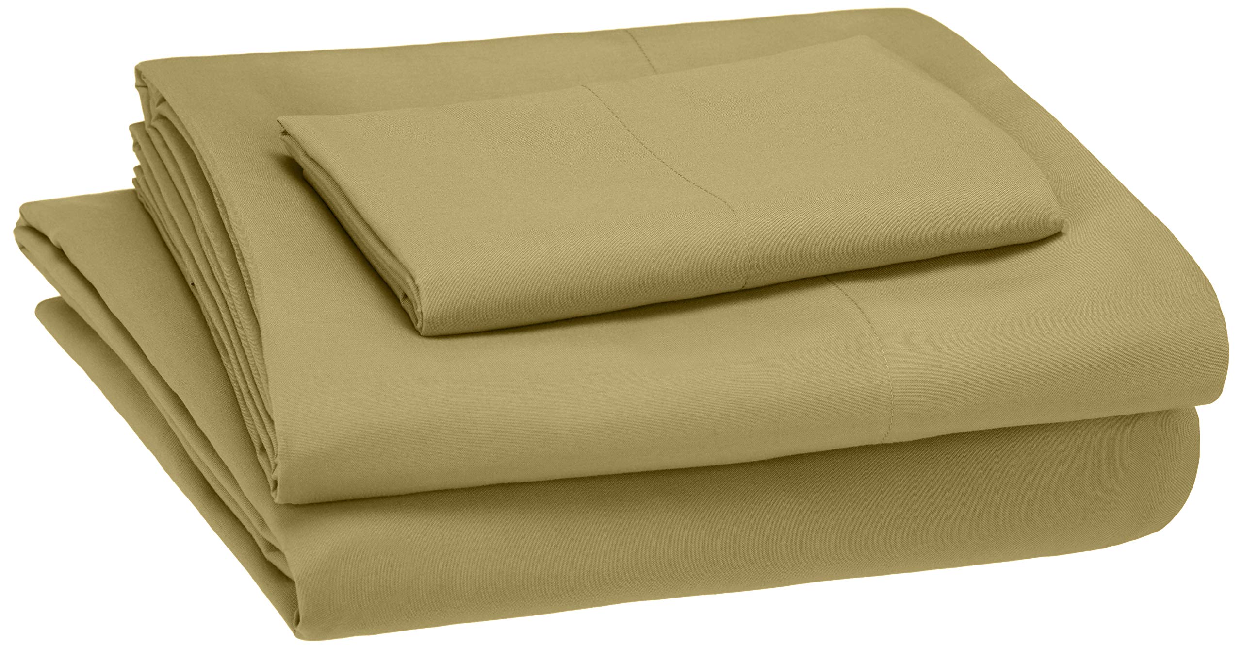Amazon BasicsKid's Sheet Set - Soft, Easy-Wash Lightweight Microfiber - Twin, Mossy Green