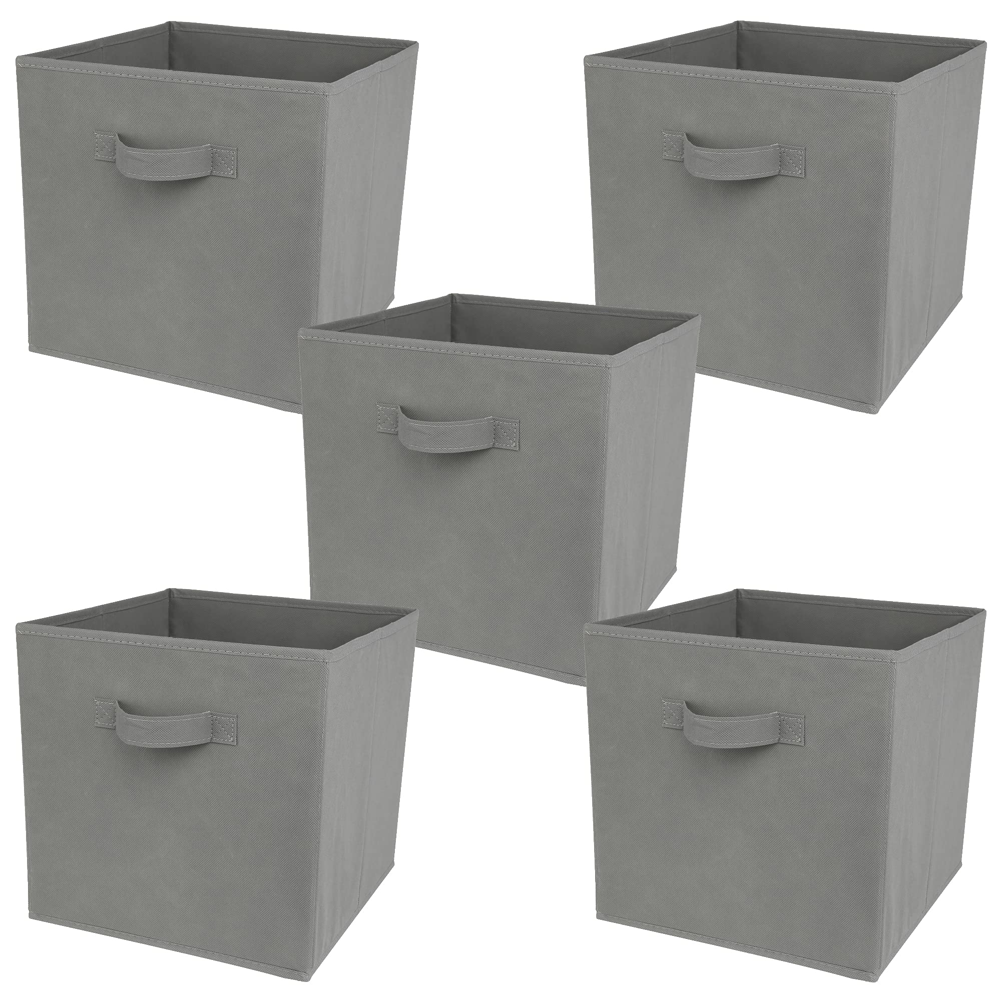 Charles Jacobs 5 Grey Drawers Grey Fabric Drawers For Cube Storage Units - 5 Drawer Set