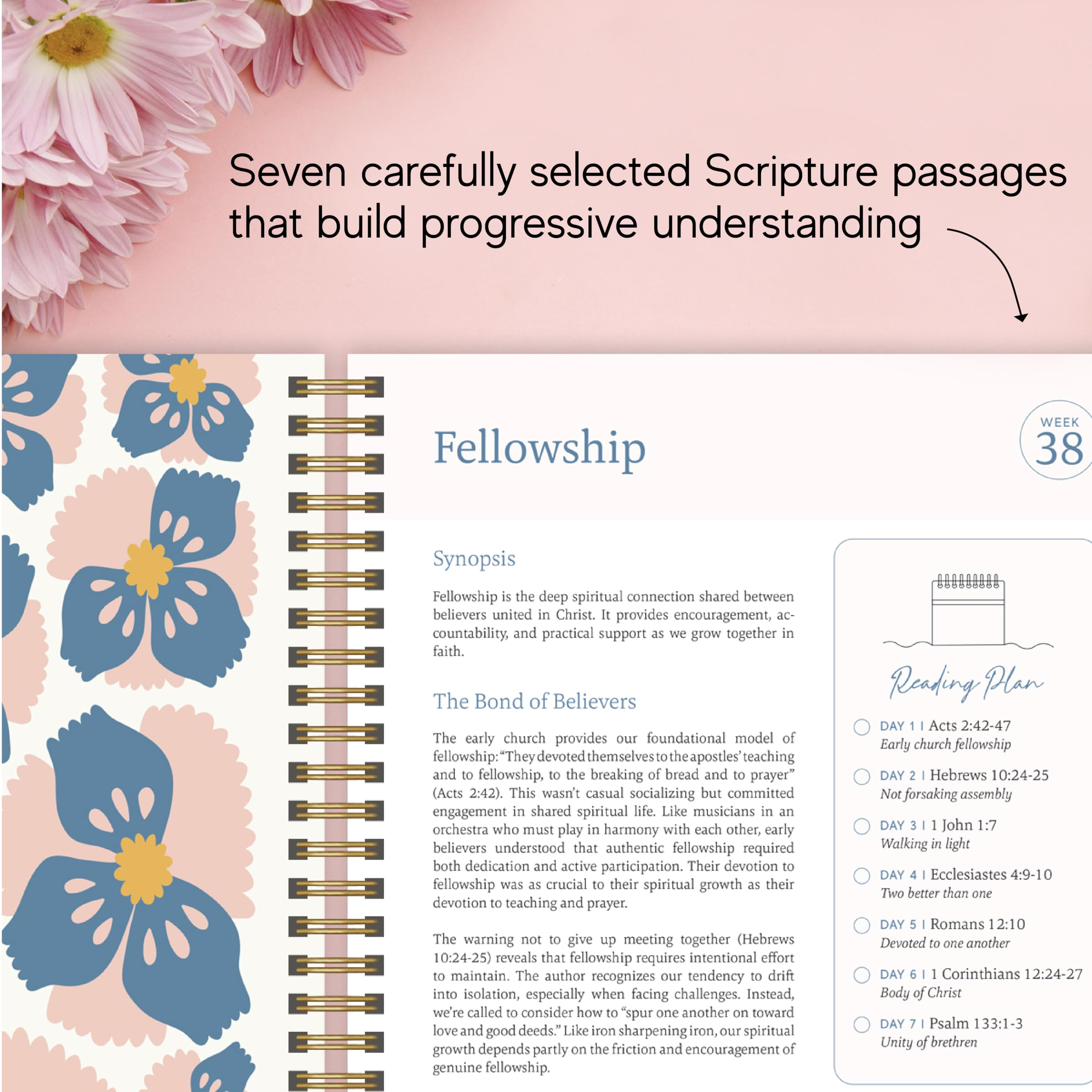 Official Spiral Bible™ Bible in a Year Essentials Bundle de tapa dura | Plan de lectura guiado de 365 días con guía de estudio, resaltadores pastel, bolígrafos y notas adhesivas transparentes para