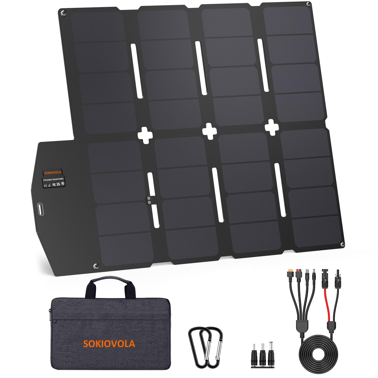 Amazon.com : SOKIOVOLA 100W Portable Solar Panel MC-4 Foldable