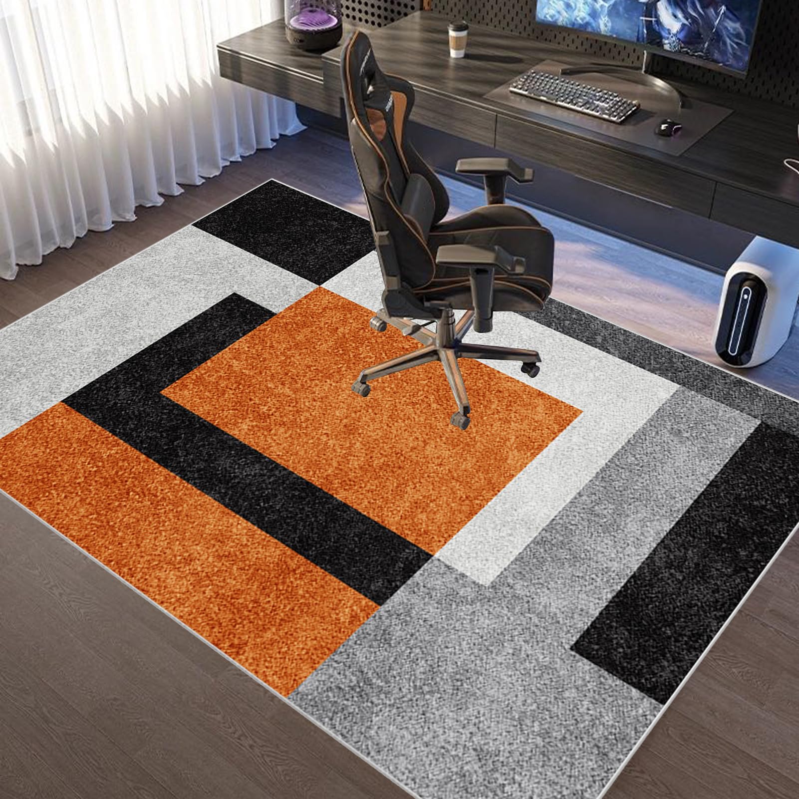 Tappetino Protettivo per Pavimenti Duri, Tappeto Salvapavimento Antiscivolo in Multiuso, Tappeto Sedia Gaming, Tappetino di Protezione in legno/piastrelle per ufficio e casa 120 x 140 cm