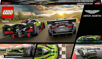 LEGO® Speed Champions Aston Martin Valkyrie AMR Pro and Aston Martin Vantage GT3 76910 - Creative Toy Making Set for Kids Who Love Cars (592 Pieces)