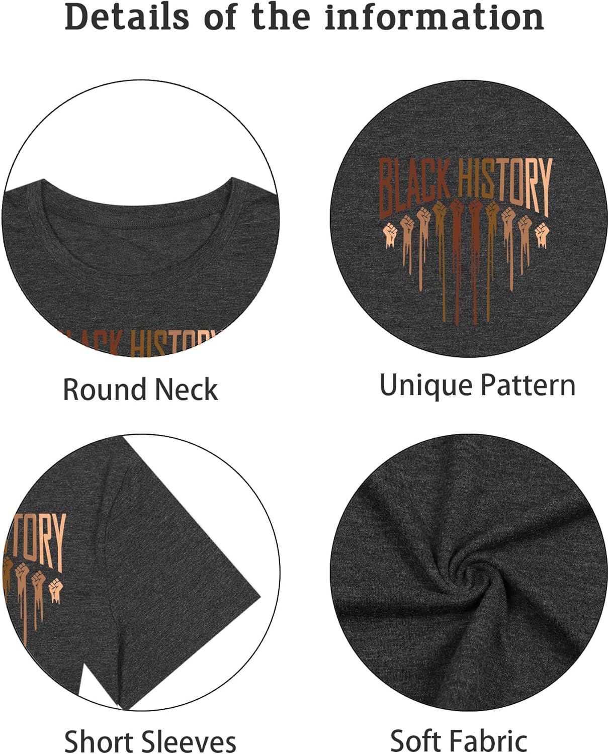 Women Black History Shirts Melanin Shirts for Black Women American African Black Pride Graphic Tee Tops - Image 6