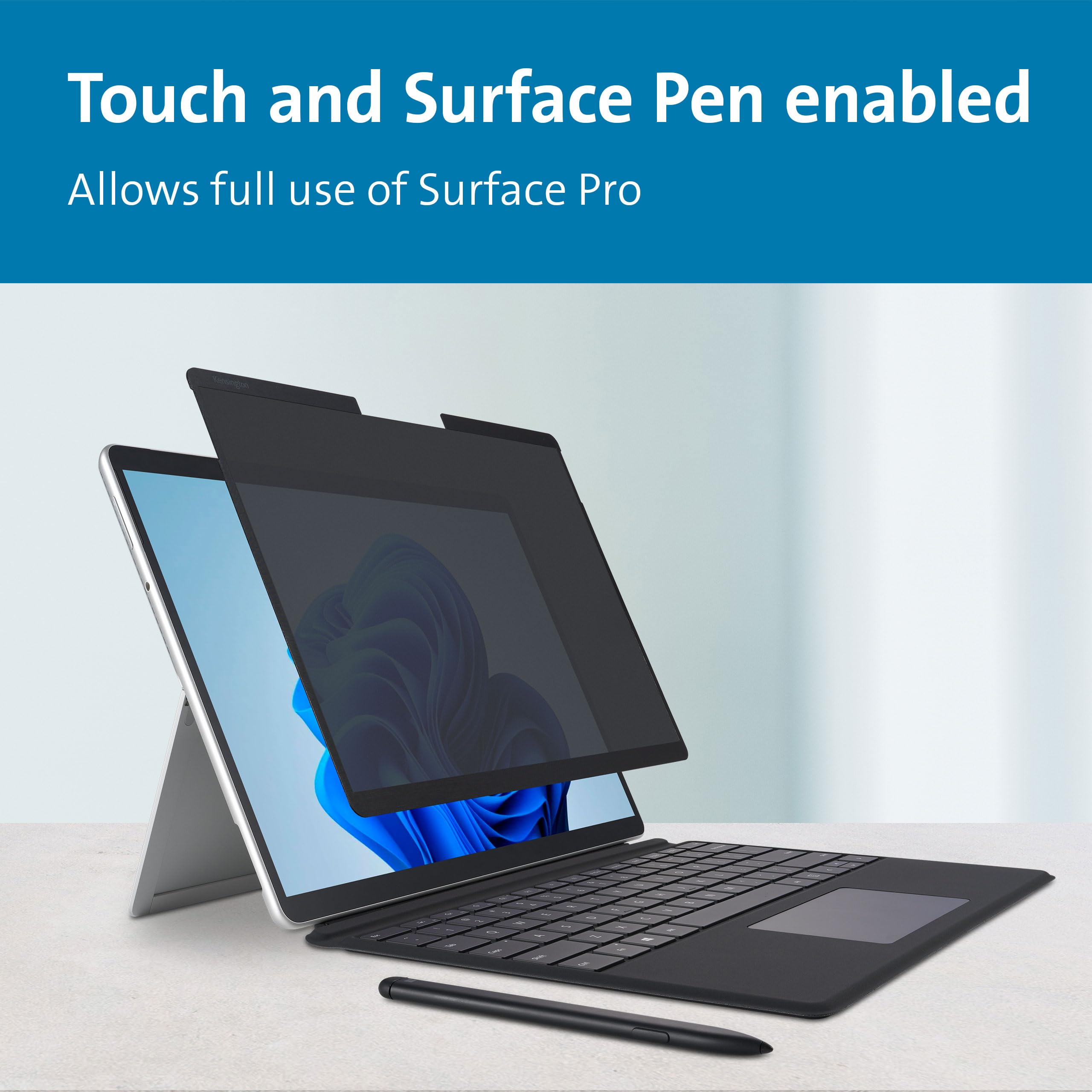Kensington MagPro Elite Filtro Magnético de Privacidad para Pantallas Microsoft Surface Pro 8 con Reducción de Reflejos y Luz Azul