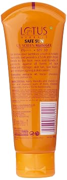 Lotus Herbals Safe Sun UV Screen Matte Gel, 100g (Set of 2)