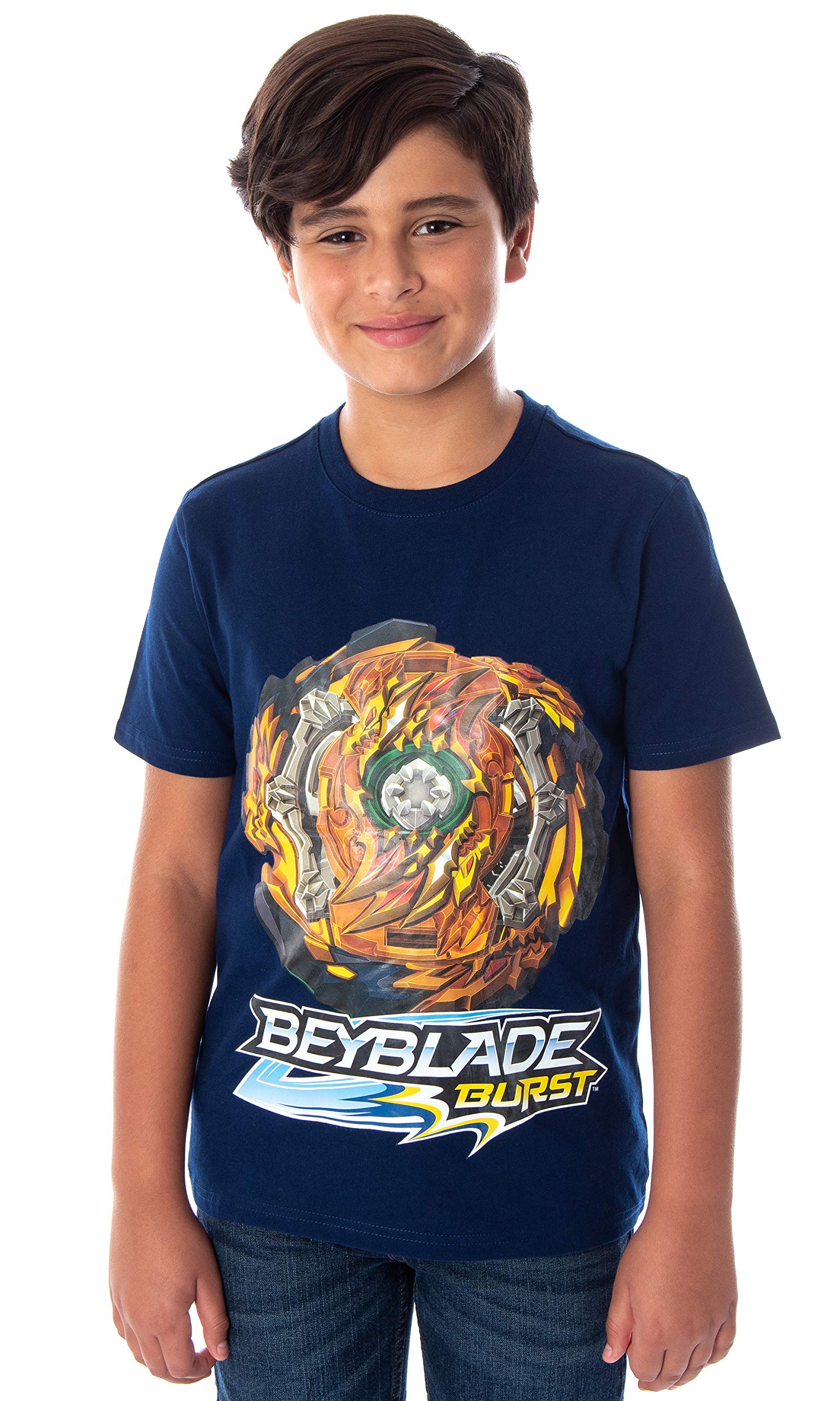 Beyblade Burst Boys' Wizard Fafnir Spinner Top Kids Short Sleeve T-Shirt Tee