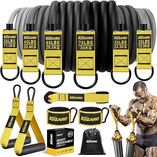 Bandas de resistencia para entrenamiento, 300 libras, 360 libras, bandas de ejercicio pesadas con asas, bandas de entrenamiento para hombres, juego