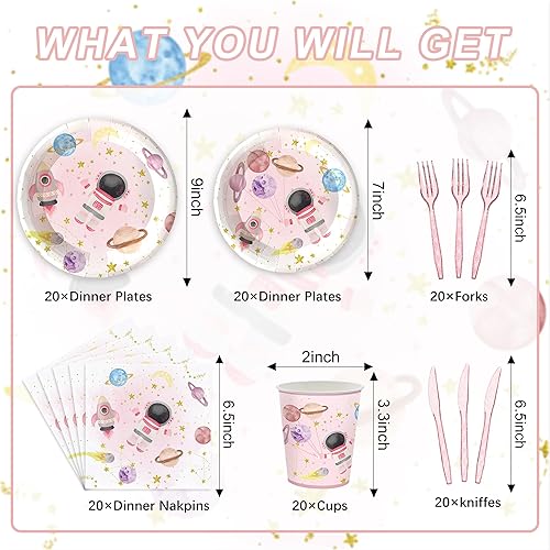 Miniatura 2 de 120 piezas de suministros de fiesta temática espacial para niñas, baby shower, cumpleaños, verde salvia, decoraciones de fiesta, galaxia rosa,