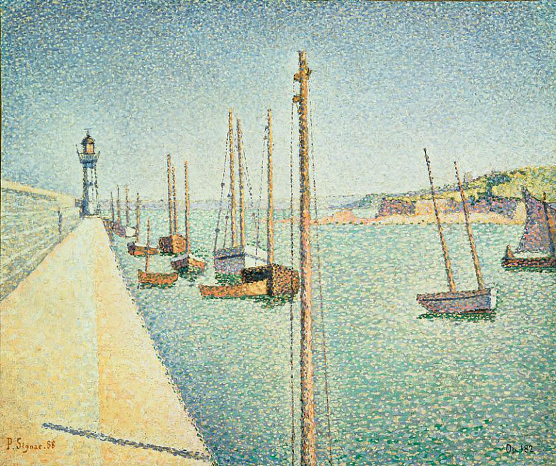 ARTXLXXBN Famous Painting Art Wall Decor Abstract Art Picture Portrieux Bretagne by Paul Signac Animal Pictures for Home Decor 60x90cm