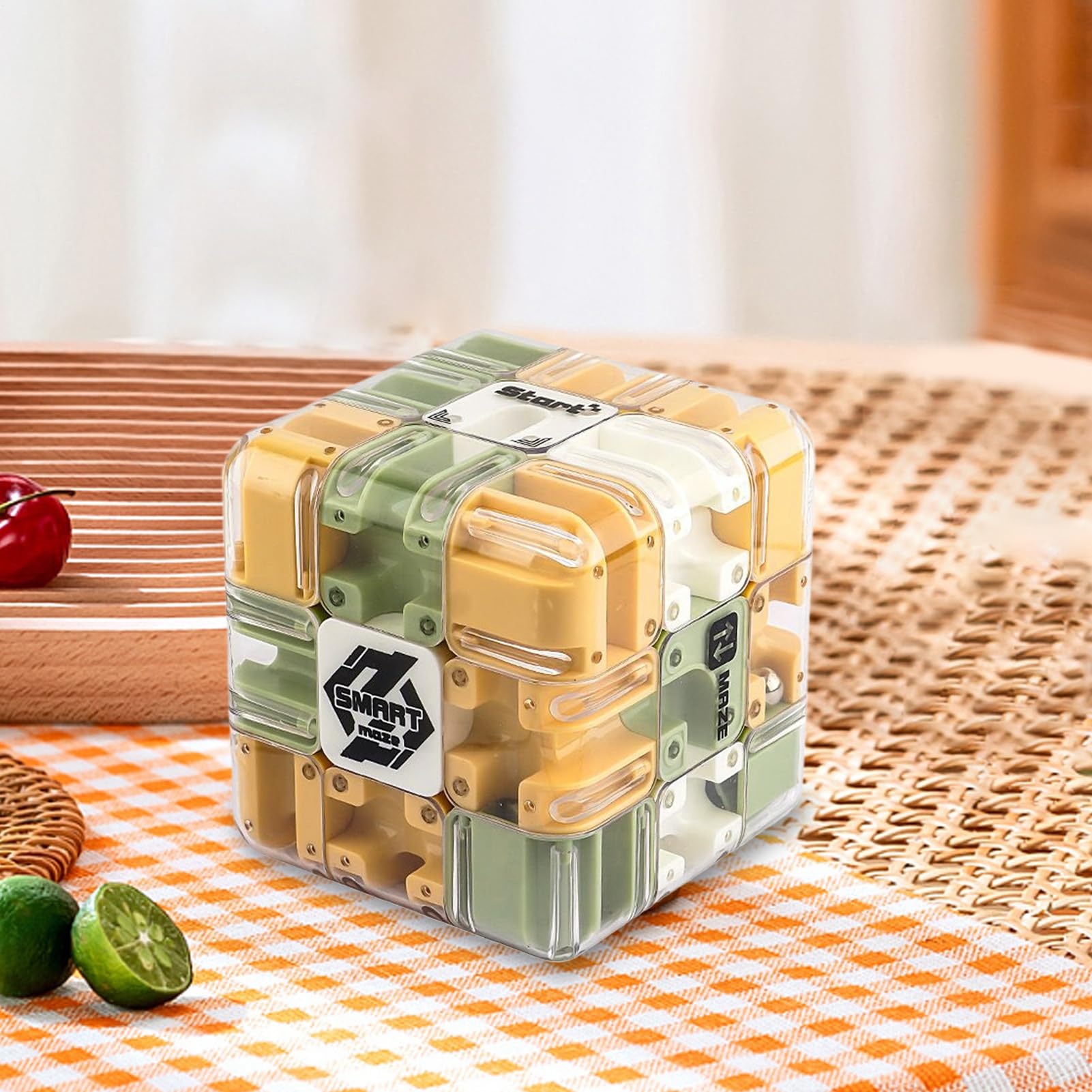 Puzzle labirynt dla dzieci w wieku 4-8 lat, duży labirynt 3D, puzzle Maze Cube, zabawka interaktywna kostka, zabawka edukacyjna na imprezy klasowe, urodziny, 8,5 cm
